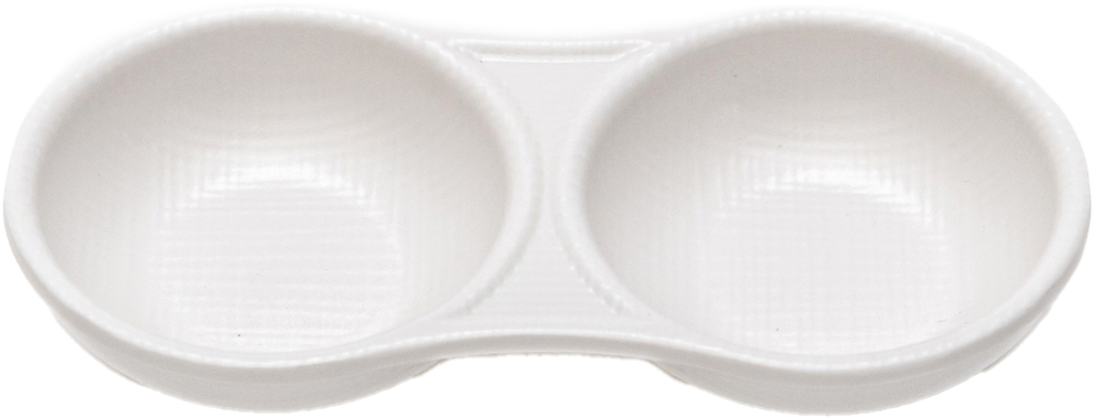 Matte Circular 2-sided Sauce dish