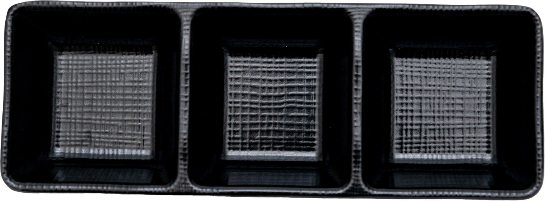 Matte 3-divided Sauce dish