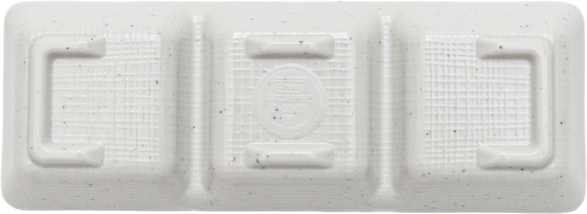 Matte 3-divided Sauce dish