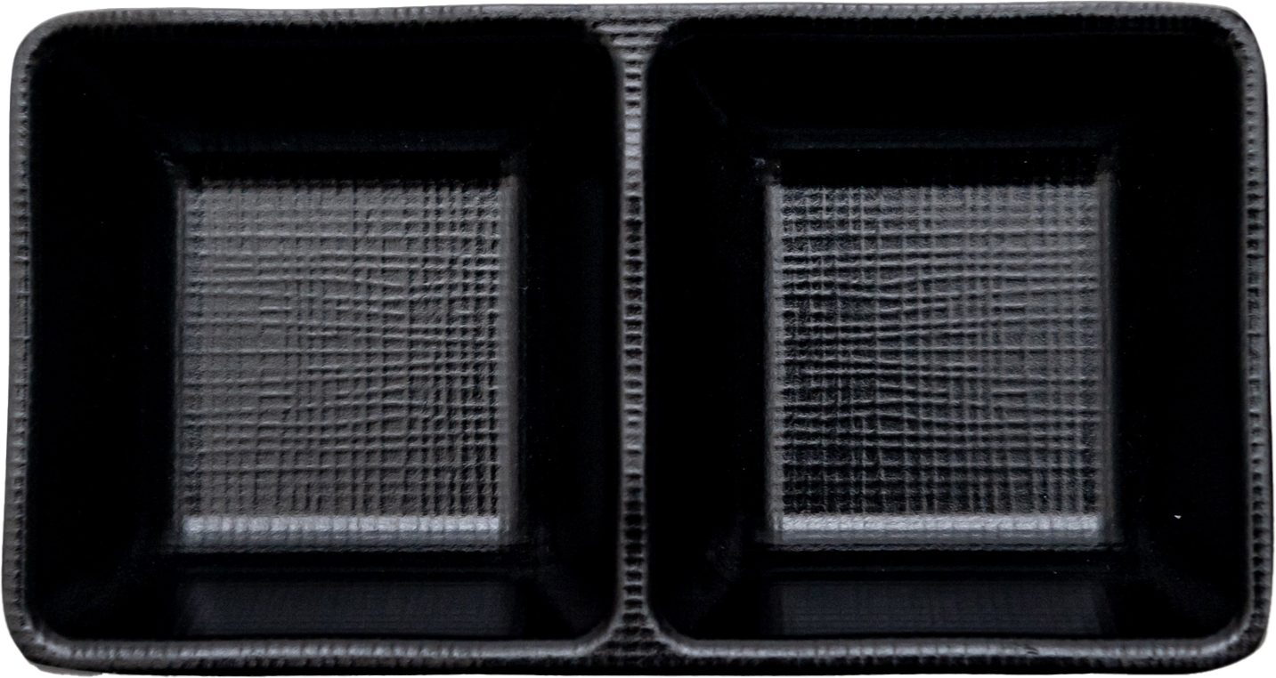 Matte 2-divided Sauce dish