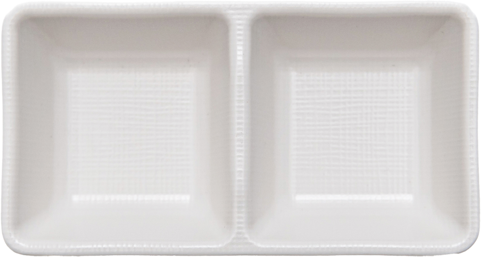 Matte 2-divided Sauce dish