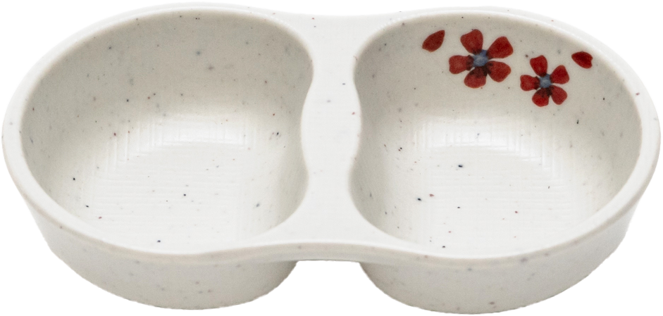 Matte Deep 2-Sided Sauce Dish