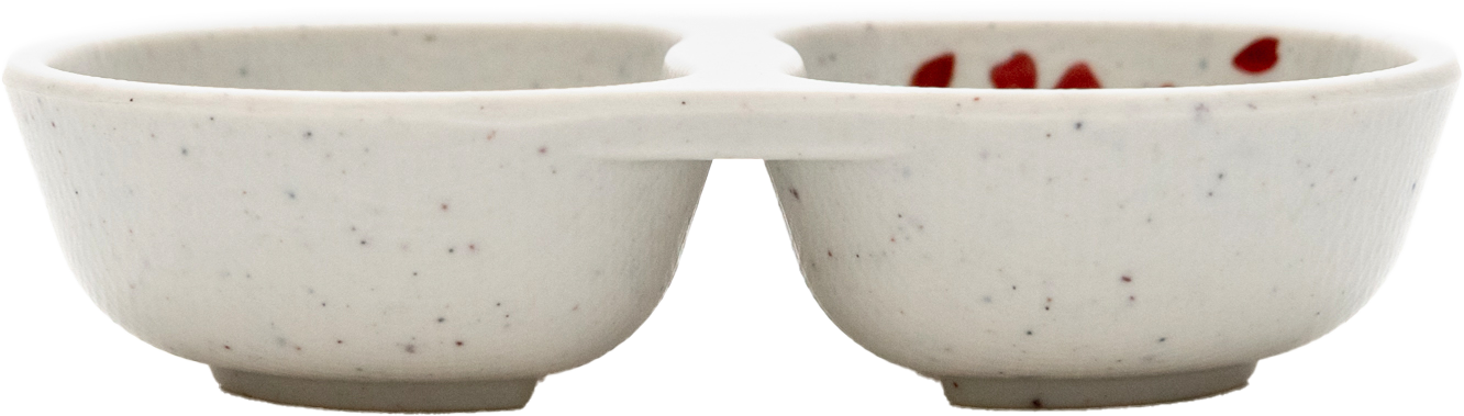 Matte Deep 2-Sided Sauce Dish