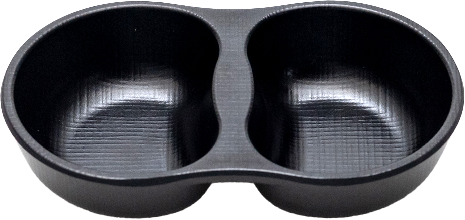 Matte Deep 2-Sided Sauce Dish