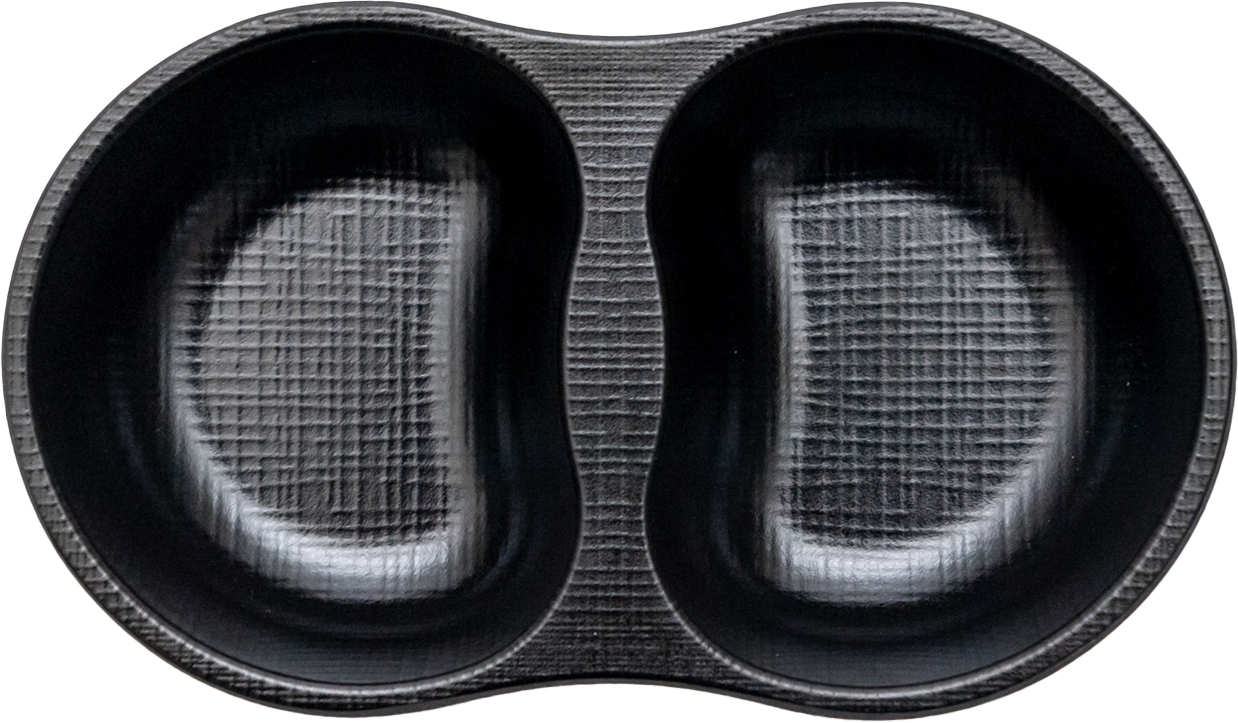 Matte Deep 2-Sided Sauce Dish