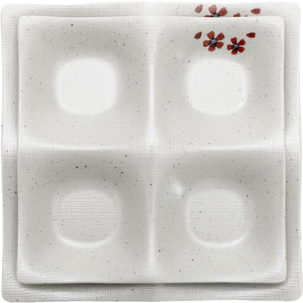 Matte 4-Divided Side Plate