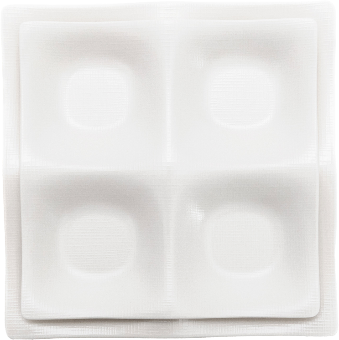 Matte 4-Divided Side Plate