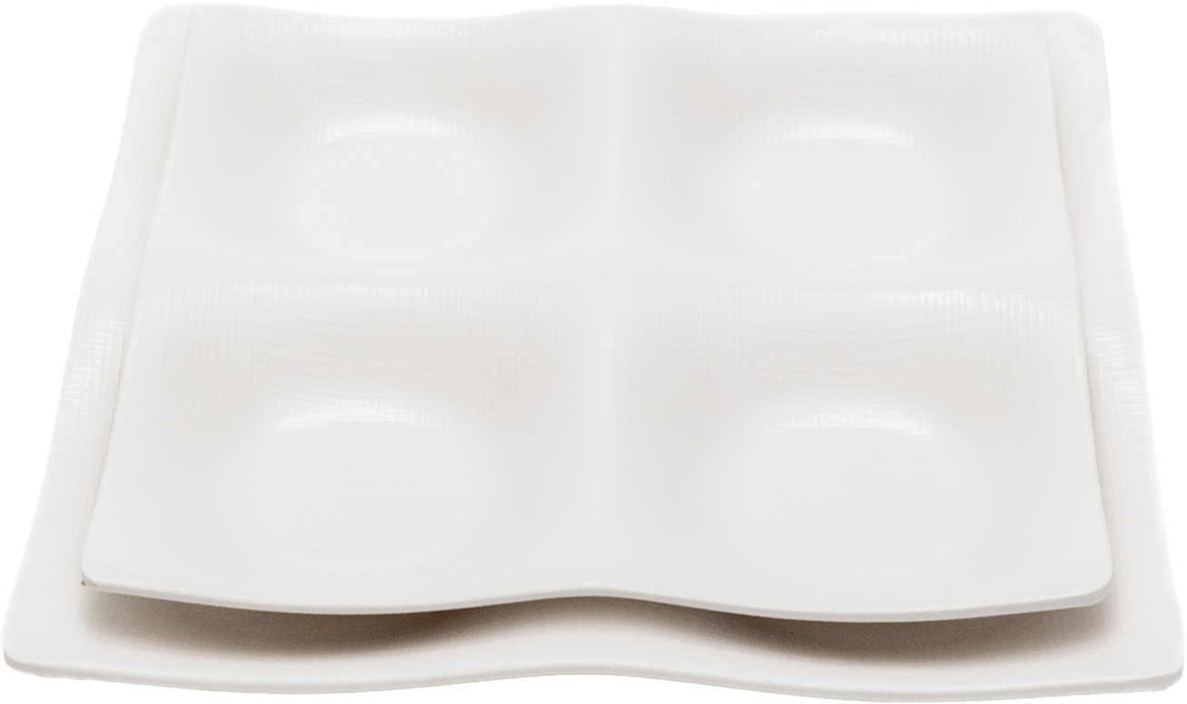 Matte 4-Divided Side Plate