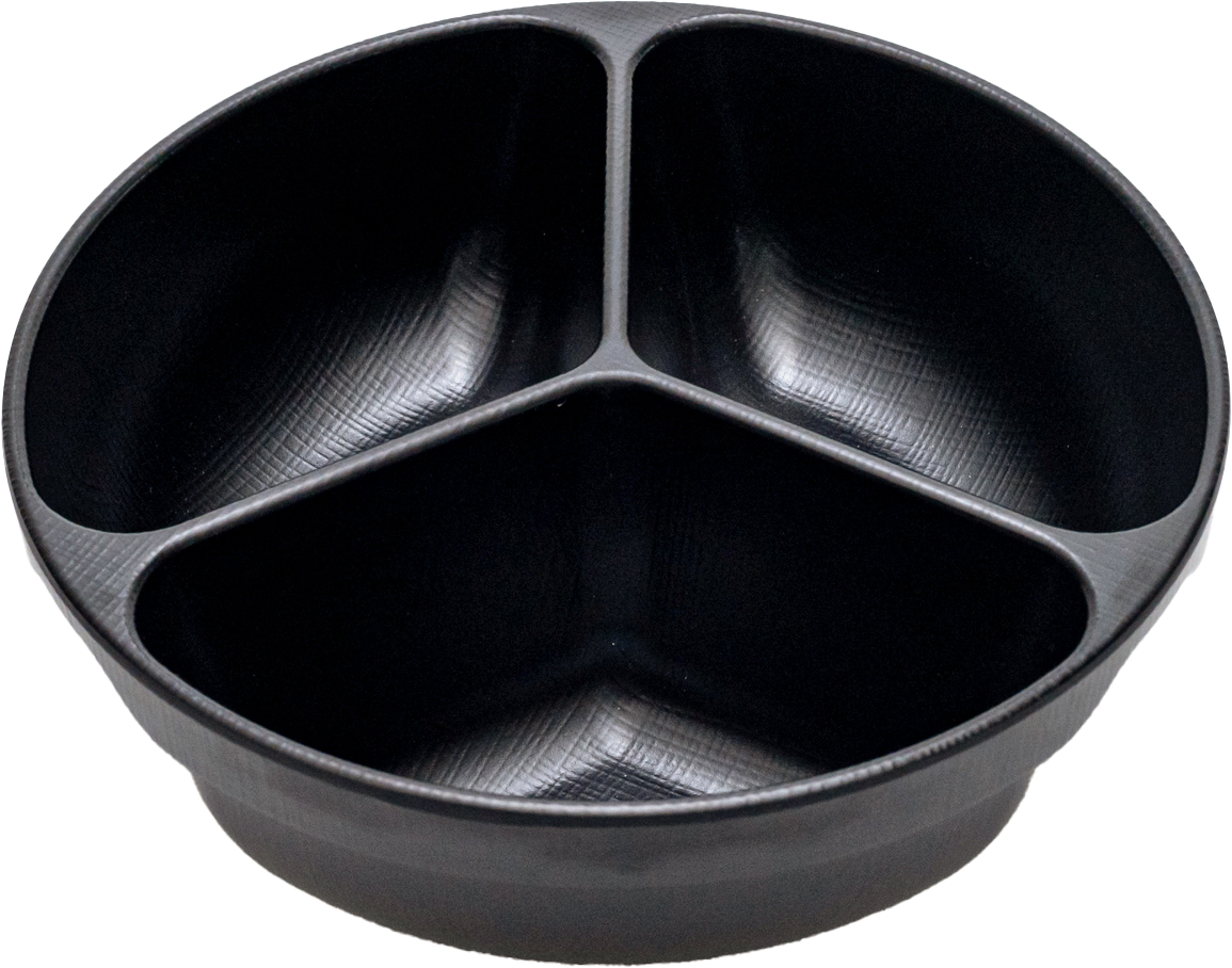 Matte 3-Divided Noodle Bowl